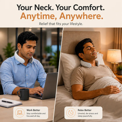 Electric neck massager with far infrared thermal heat