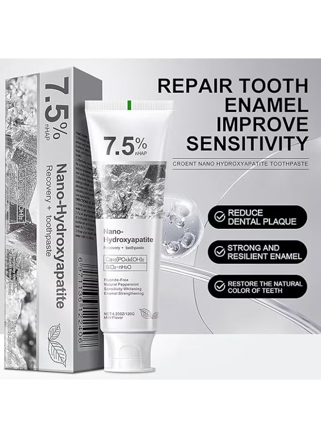 7.5% Hydroxyapatite Toothpaste - Nano Hydroxyapatite Whitening Toothpaste